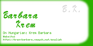 barbara krem business card